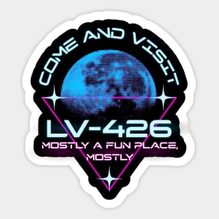 Cool retro Alien LV-426 synthwave design Sticker